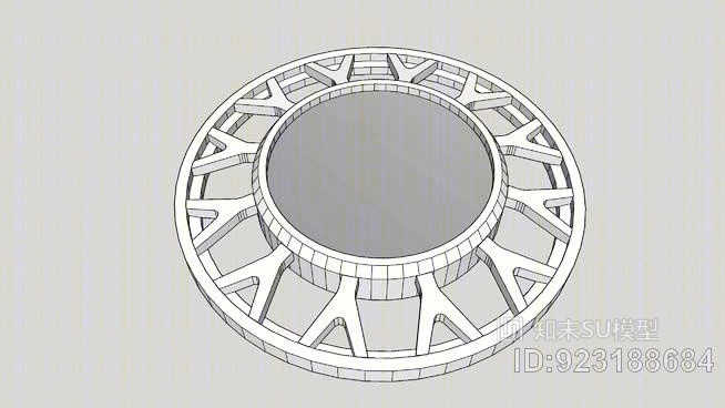 装饰墙镜SU模型下载【ID:923188684】