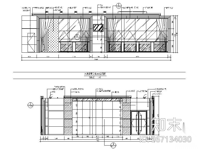 某会议室装修施工图cad施工图下载【ID:967134030】