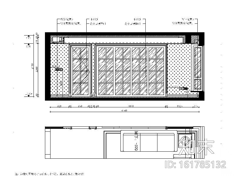 [浙江]新中式两居室设计施工图（含效果图）cad施工图下载【ID:161785132】