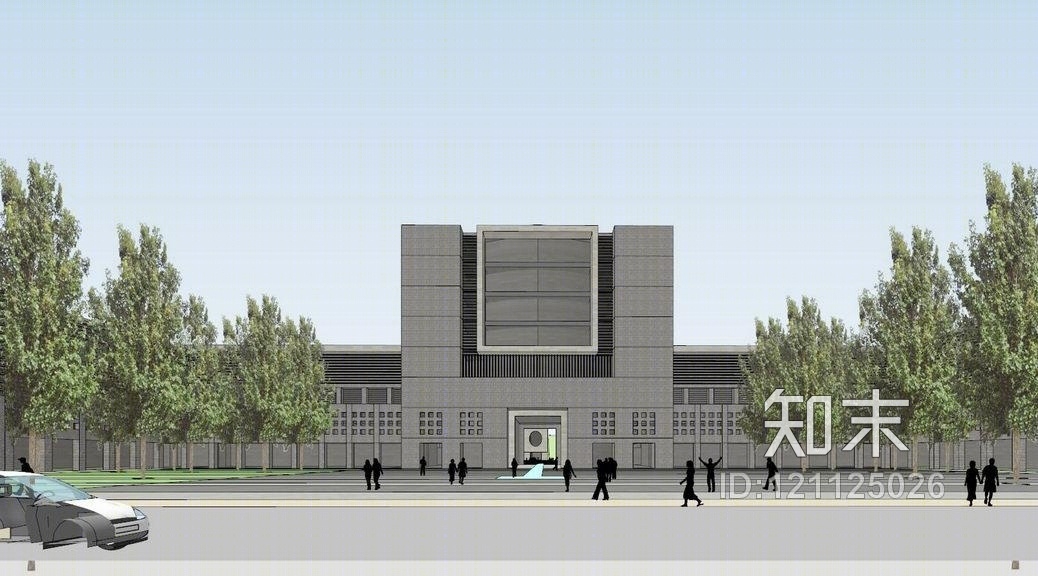 天津大学校园规划SU模型下载【ID:121125026】