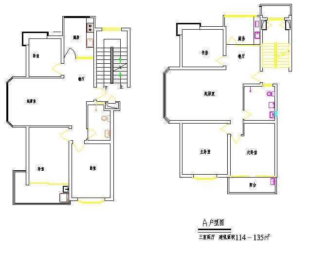 100个住宅经典户型平面图cad施工图下载【ID:166825153】