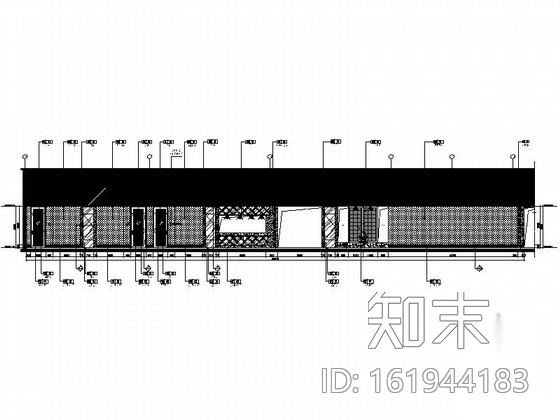 [重庆]四星级中式风格酒店过道装修图cad施工图下载【ID:161944183】