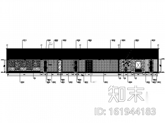 [重庆]四星级中式风格酒店过道装修图cad施工图下载【ID:161944183】