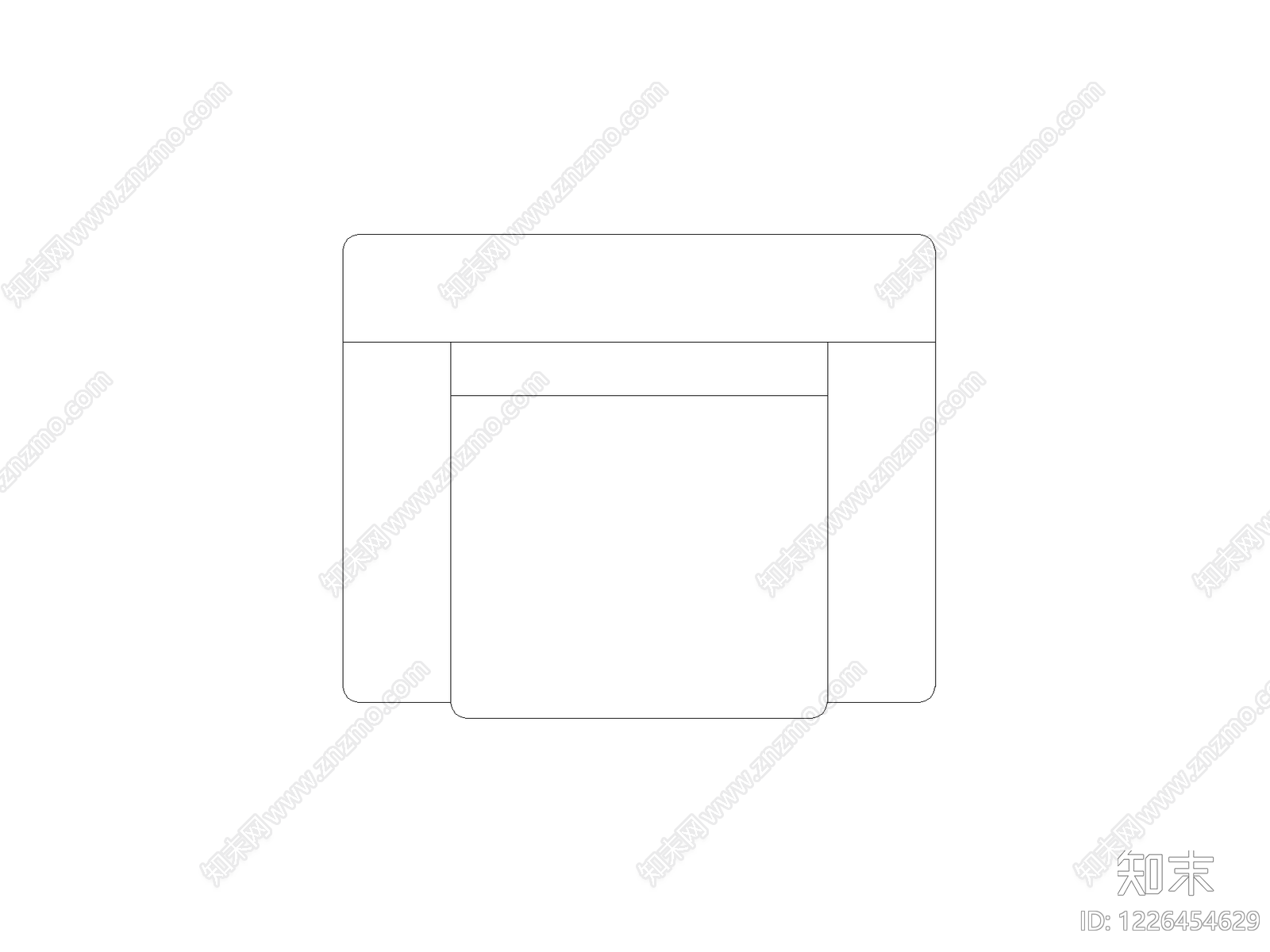 沙发cad施工图下载【ID:1226454629】