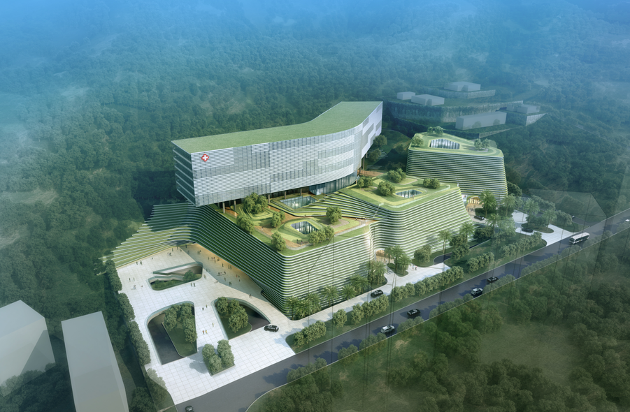 [广东]某森林中医院建筑设计文本cad施工图下载【ID:151650131】