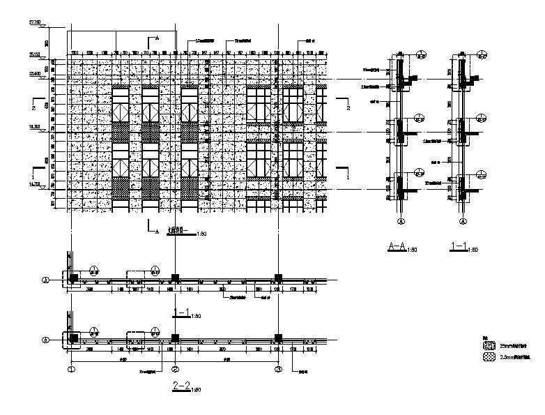 [浙江]五层办公楼石材及铝板幕墙建筑施工图施工图下载【ID:149940189】