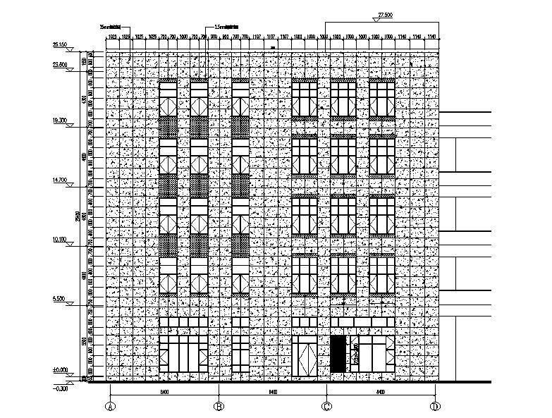 [浙江]五层办公楼石材及铝板幕墙建筑施工图施工图下载【ID:149940189】