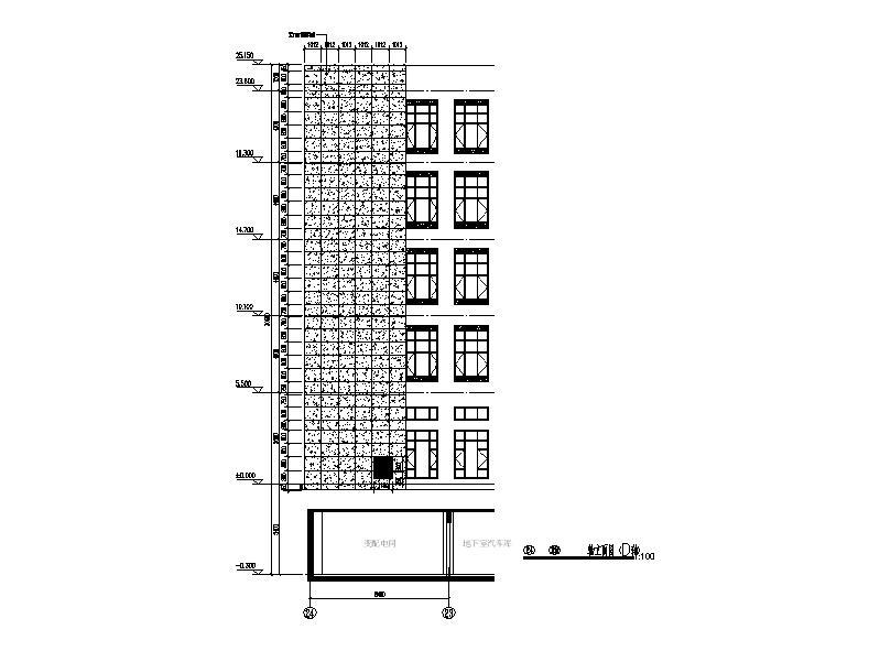 [浙江]五层办公楼石材及铝板幕墙建筑施工图施工图下载【ID:149940189】