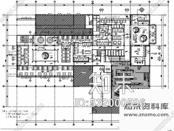 施工图杭州独具特色国际一流连锁品牌新中式风格餐厅设计施工图含方案cad施工图下载【ID:532000596】