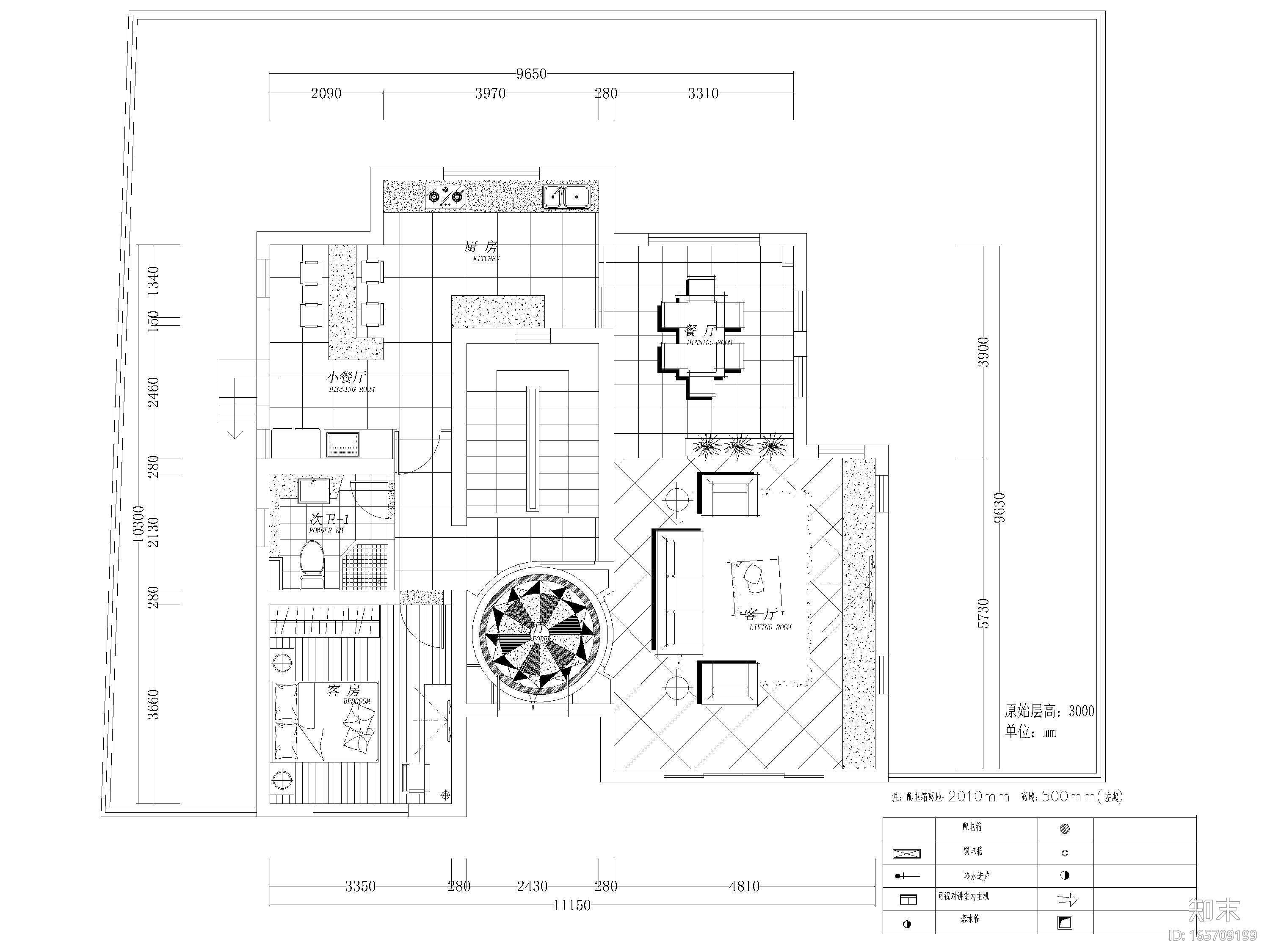 451㎡现代二层别墅室内装饰设计施工图cad施工图下载【ID:165709199】