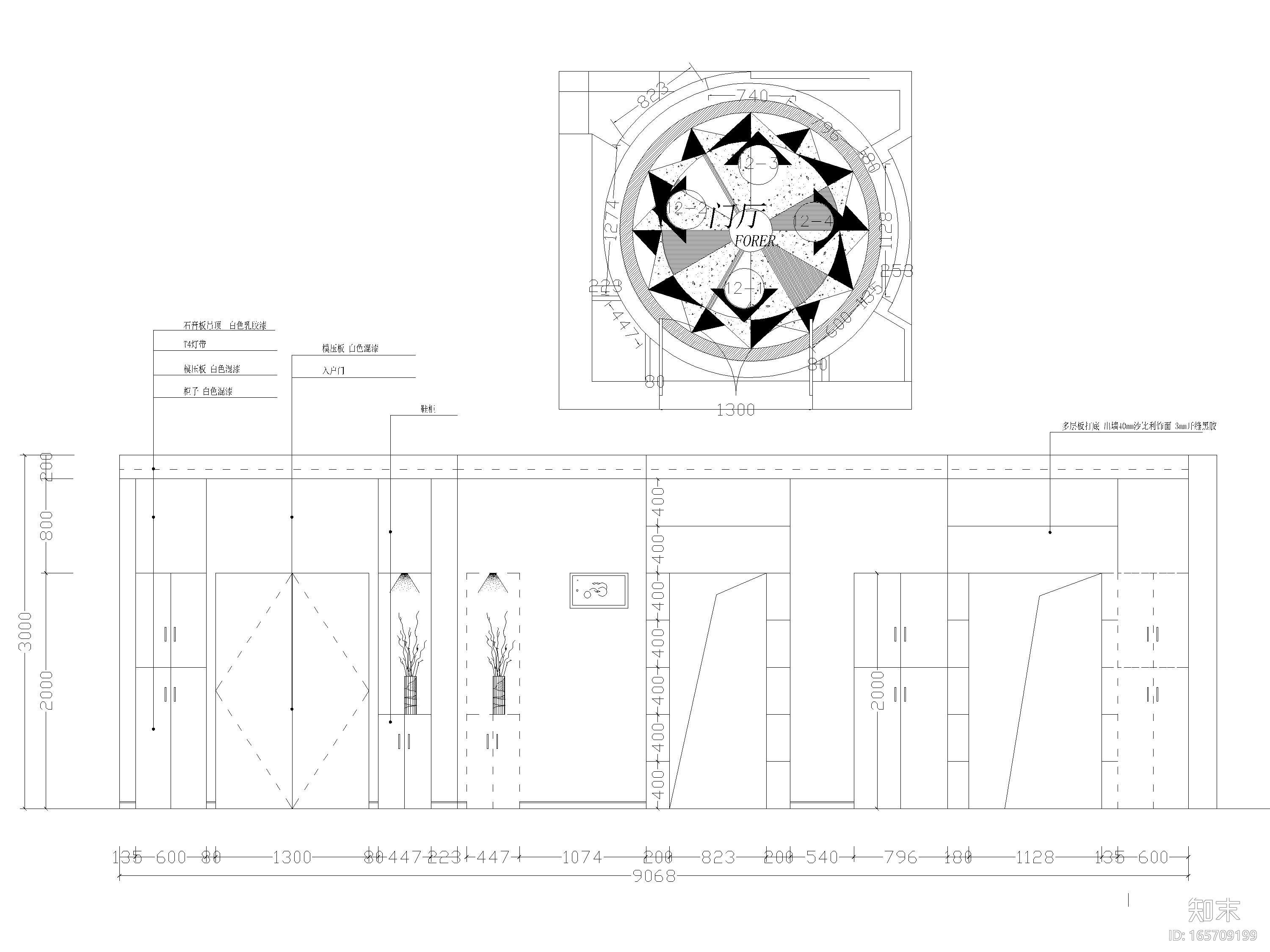 451㎡现代二层别墅室内装饰设计施工图cad施工图下载【ID:165709199】