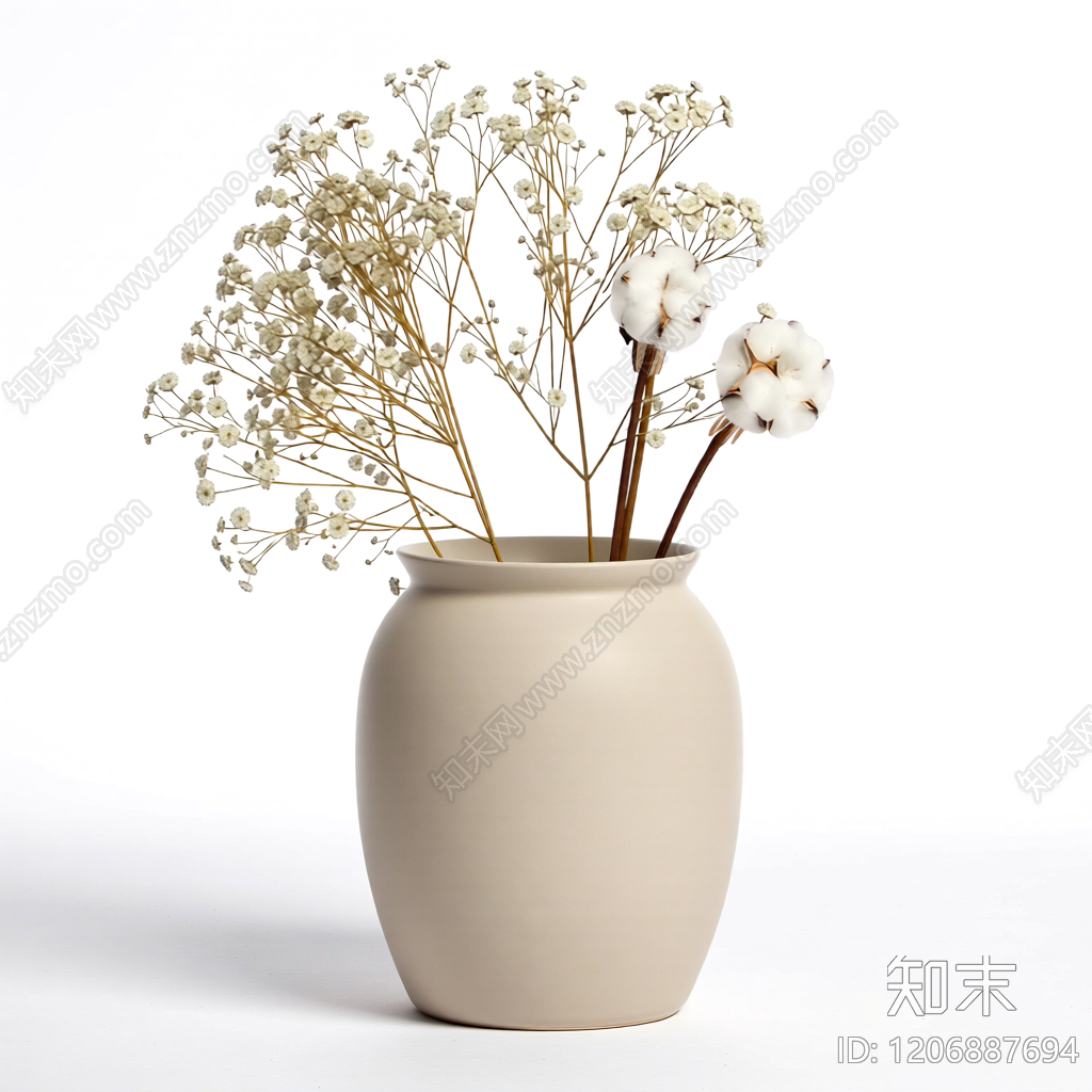 花瓶插花装饰品3D模型下载【ID:1206887694】