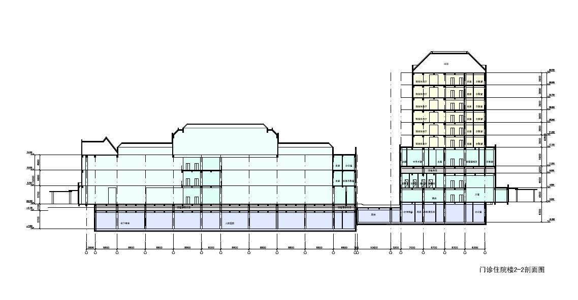 [山东]新古典风格高层大学附属医院建筑设计方案文本cad施工图下载【ID:151585106】