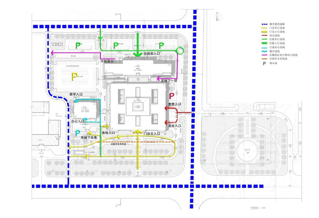 [山东]新古典风格高层大学附属医院建筑设计方案文本cad施工图下载【ID:151585106】