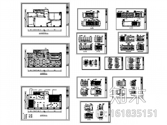 [西安]某办公空间装修图cad施工图下载【ID:161835151】