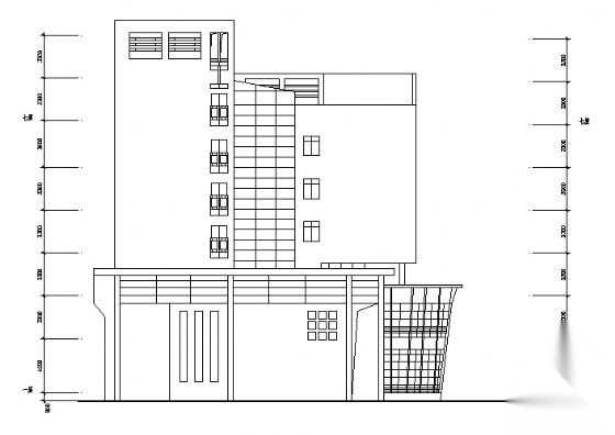 某七层监狱办公楼建筑方案图cad施工图下载【ID:151398133】