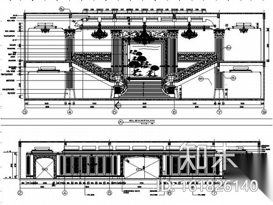 [苏州]奢华欧式风格商务会所全套室内装修图（含效果）cad施工图下载【ID:161826140】