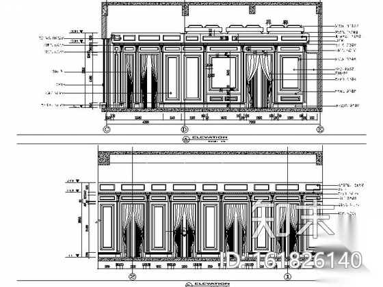 [苏州]奢华欧式风格商务会所全套室内装修图（含效果）cad施工图下载【ID:161826140】