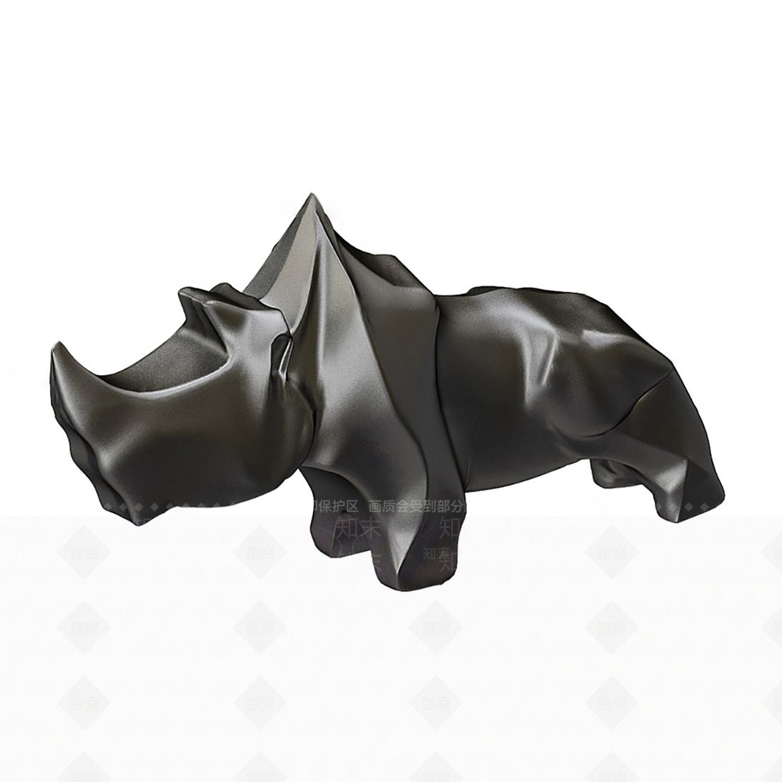 现代犀牛雕塑摆件3D模型下载【ID:1111954649】