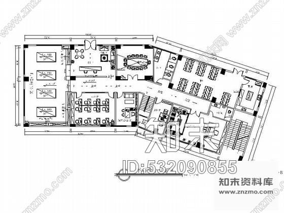 施工图广东现代简约宽敞办公楼装修设计施工图含效果cad施工图下载【ID:532090855】