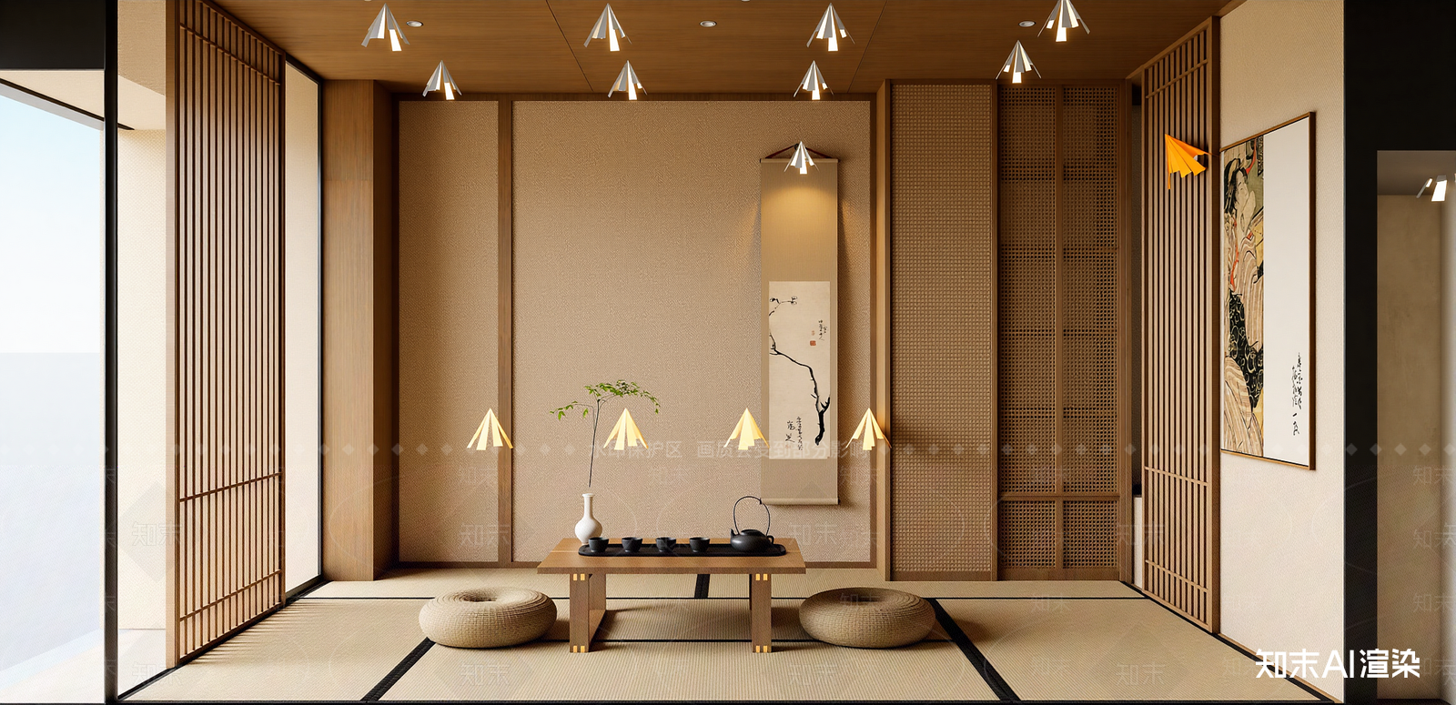 日式茶馆SU模型下载【ID:1216073058】