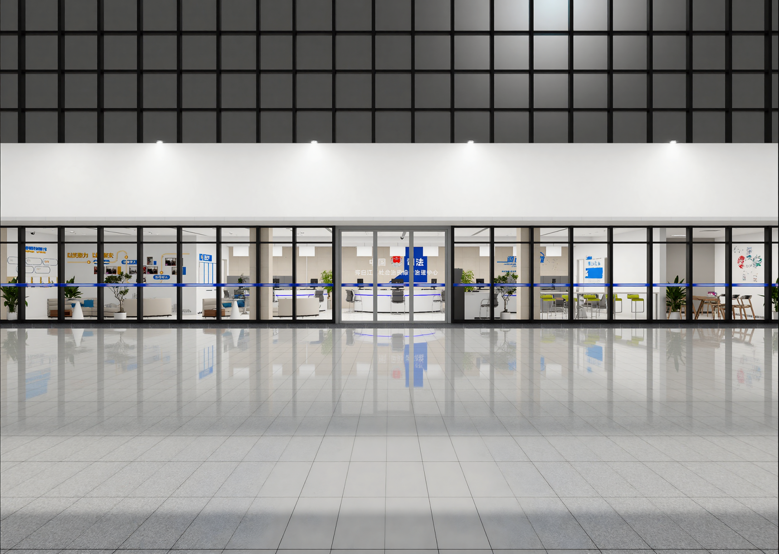 现代银行3D模型下载【ID:1215140382】