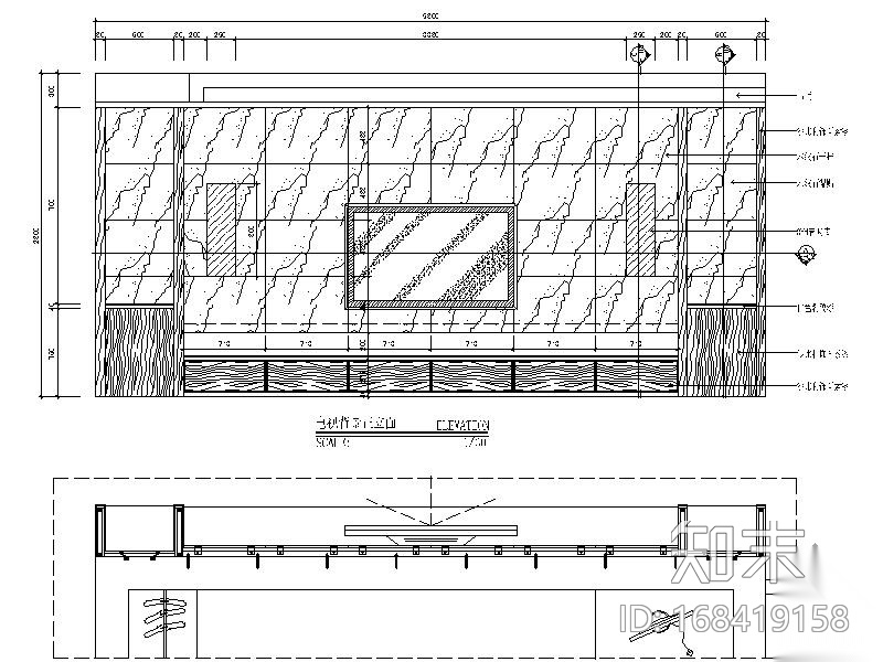 优雅三居室内装修图cad施工图下载【ID:168419158】