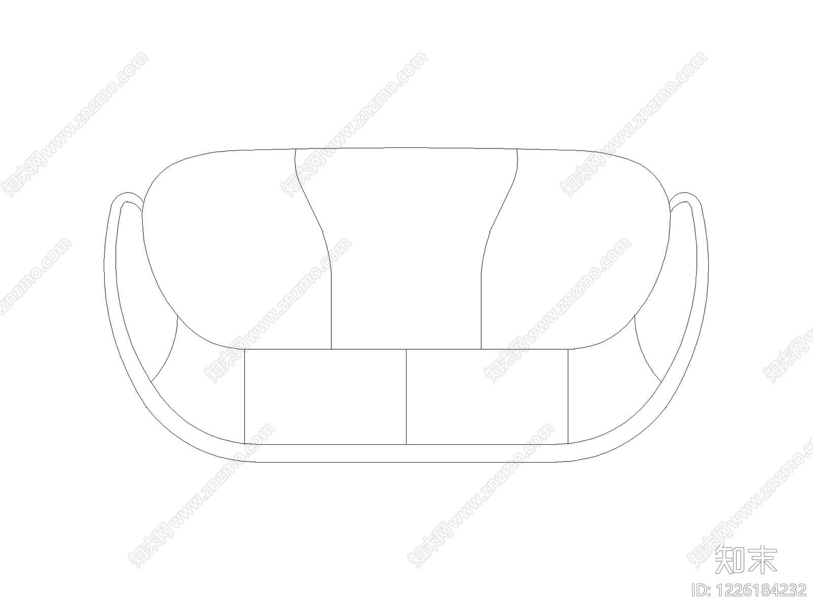 沙发cad施工图下载【ID:1226184232】