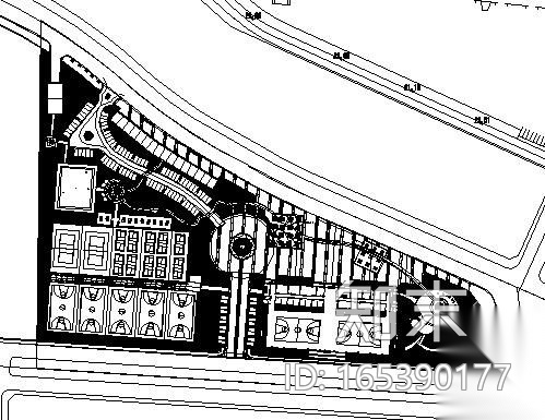 广东体育广场施工图全套cad施工图下载【ID:165390177】