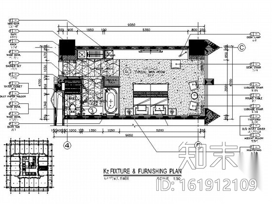 [唐山]首家国际酒店双拼房CAD施工图cad施工图下载【ID:161912109】