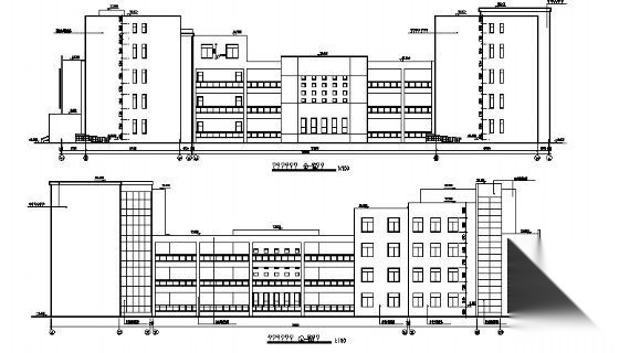 某五层教学楼办公楼建筑施工图cad施工图下载【ID:151433183】