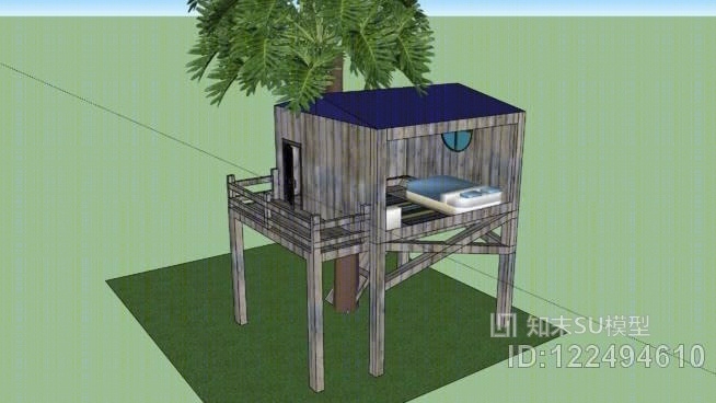 阿米尔树屋SU模型下载【ID:122494610】