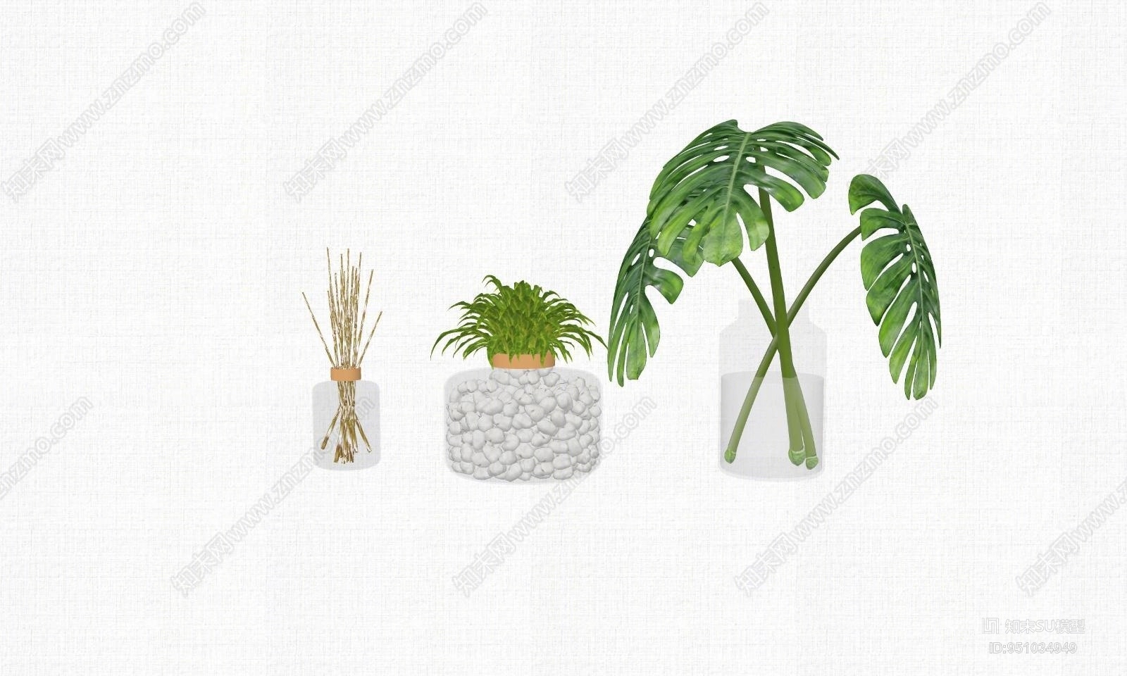 现代风格花瓶SU模型下载【ID:951034949】