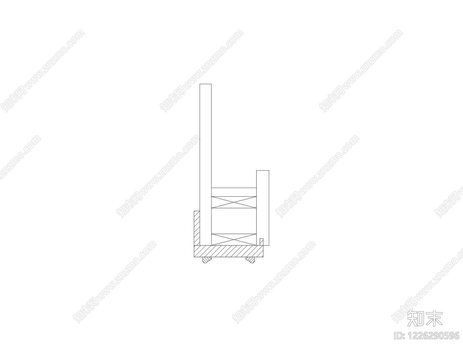 屏风隔断cad施工图下载【ID:1226290596】