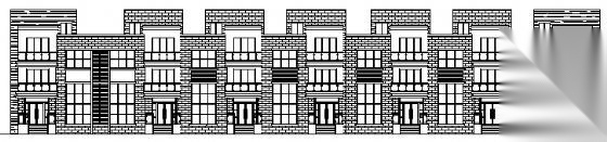 某三层六联体别墅建筑施工图施工图下载【ID:149922167】