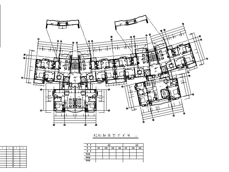 某欧式高层居住区建筑施工图cad施工图下载【ID:167913158】