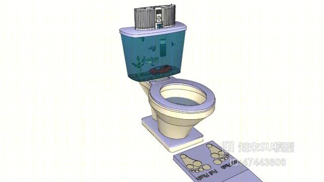 马桶SU模型下载【ID:717988128】