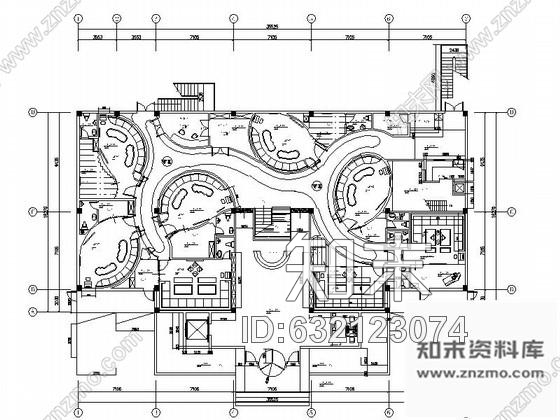 施工图江苏某豪华四层夜总会室内装修施工图cad施工图下载【ID:632123074】