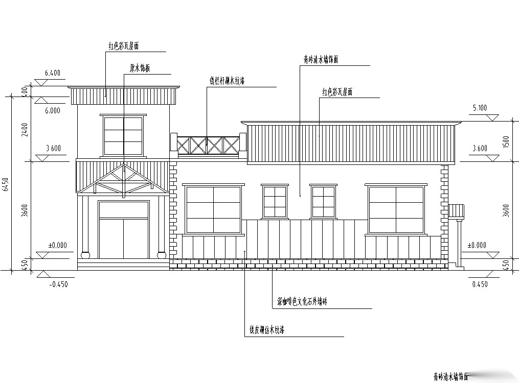 欧式独栋二层滨水咖啡厅商业建筑设计施工图CAD施工图下载【ID:165929119】