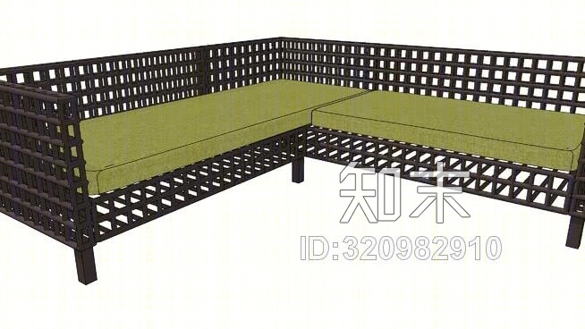 户外L型沙发SU模型下载【ID:320982910】