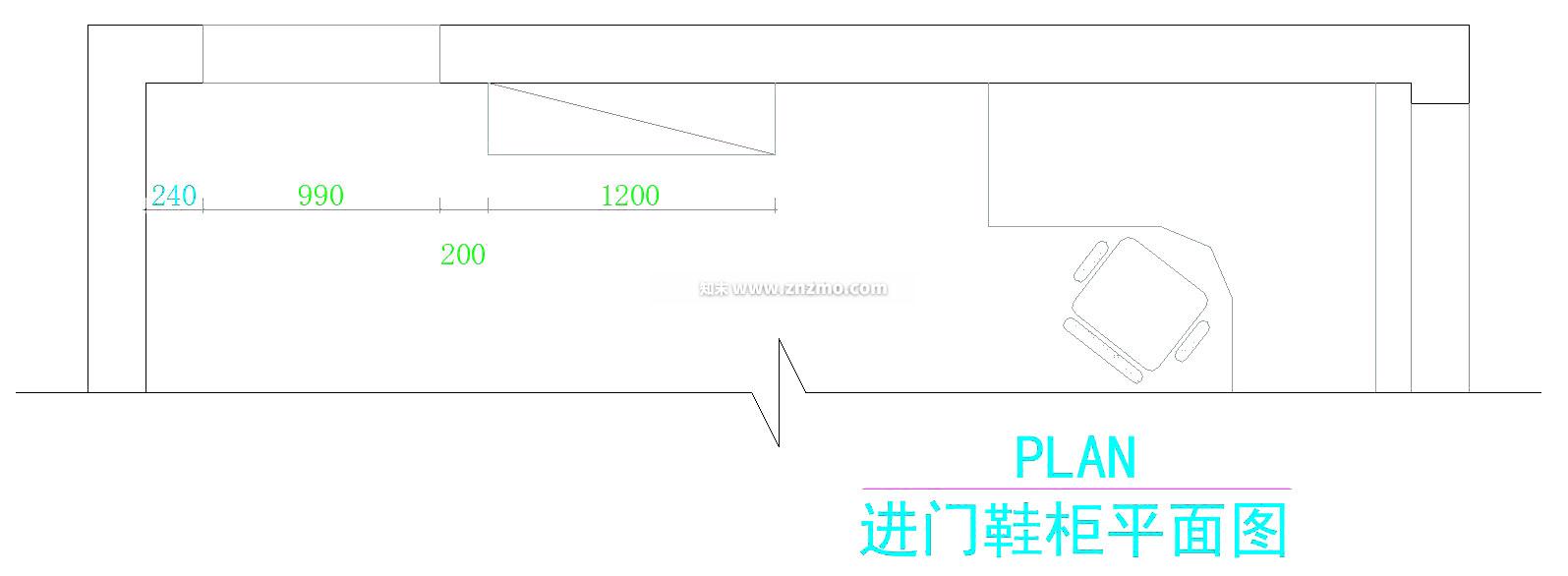 鞋柜cad施工图下载【ID:178349193】