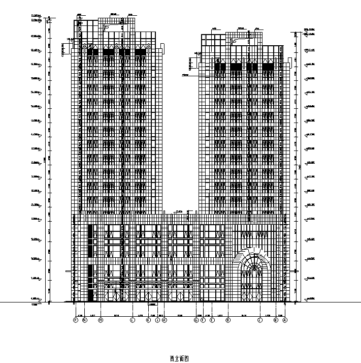 [内蒙古]高层框架结构办公、公寓及商业餐饮建筑施工图施工图下载【ID:149953163】