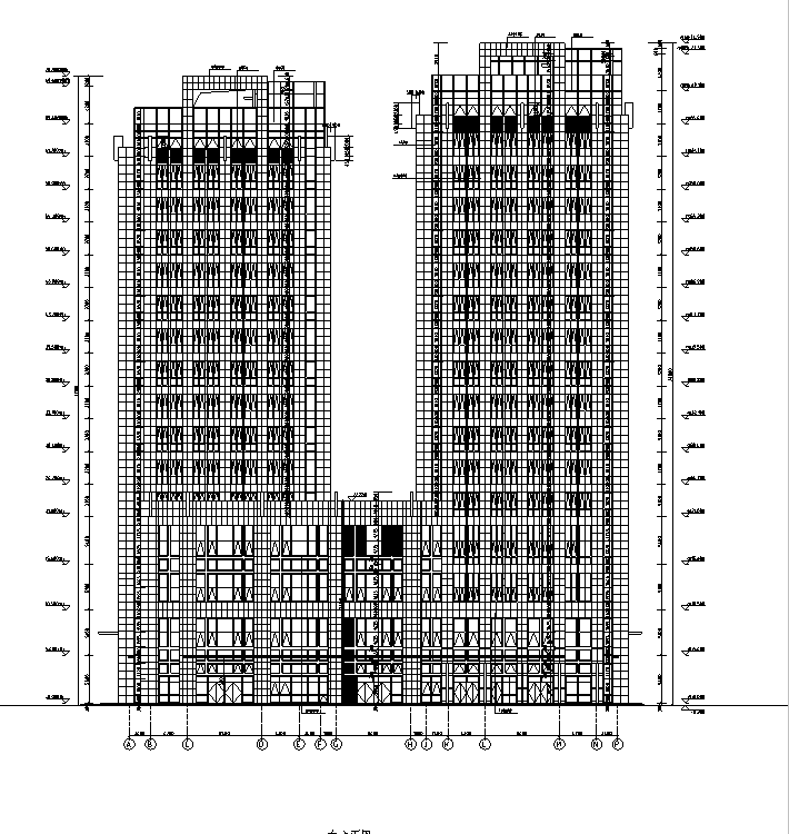 [内蒙古]高层框架结构办公、公寓及商业餐饮建筑施工图施工图下载【ID:149953163】