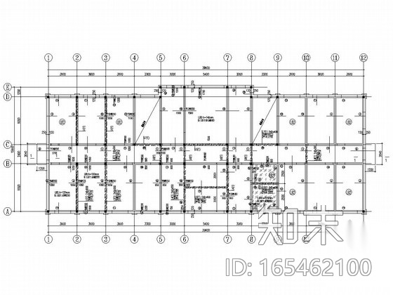 [山西]地上二层砖混结构办公楼结构施工图cad施工图下载【ID:165462100】