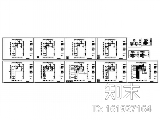 两居室设计方案图cad施工图下载【ID:161927164】