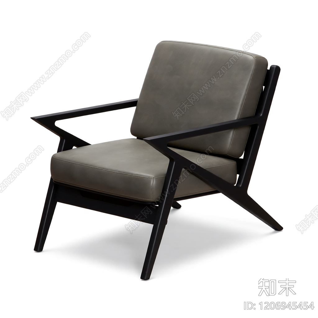 现代风格扶手椅3D模型下载【ID:1206945454】