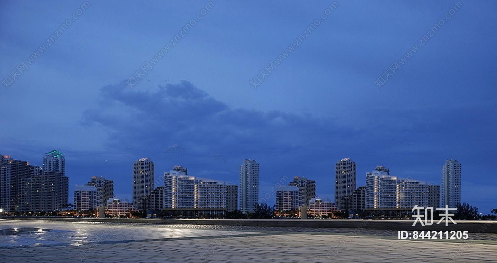 晚上城市外景贴图贴图下载【ID:844211205】