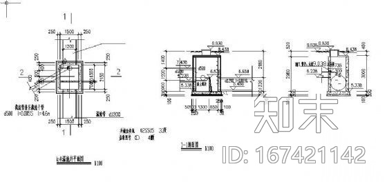 溢流井节点详图cad施工图下载【ID:167421142】