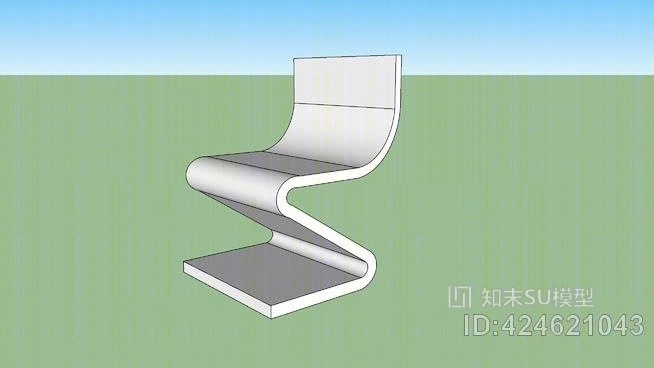 时尚现代塑料椅SU模型下载【ID:424621043】