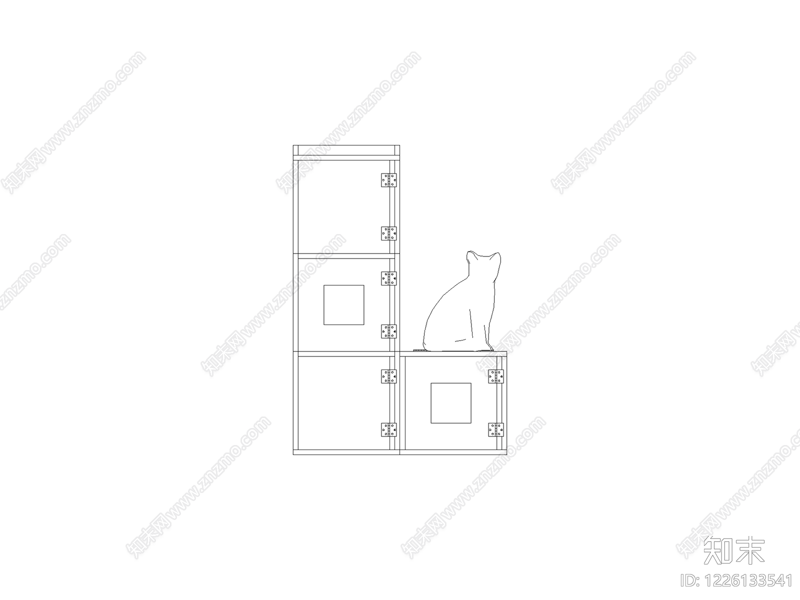 柜子cad施工图下载【ID:1226133541】